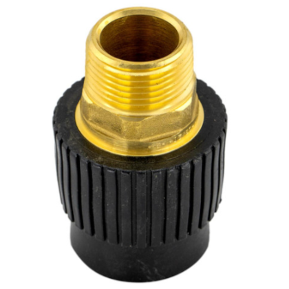 1" IPS HDPE Socket Fusion Transition Fitting x 1" Male NPT Brass