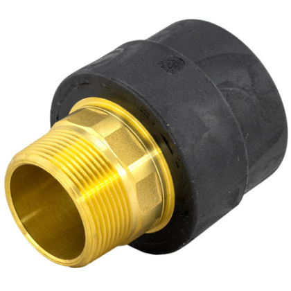 1.25" IPS HDPE Socket Fusion Transition Fitting x 1.25" Male NPT Brass