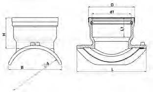 8 DIPS - 10 IPS x 6 PSM Sewer Saddle Tee 90º for HDPE X PVC