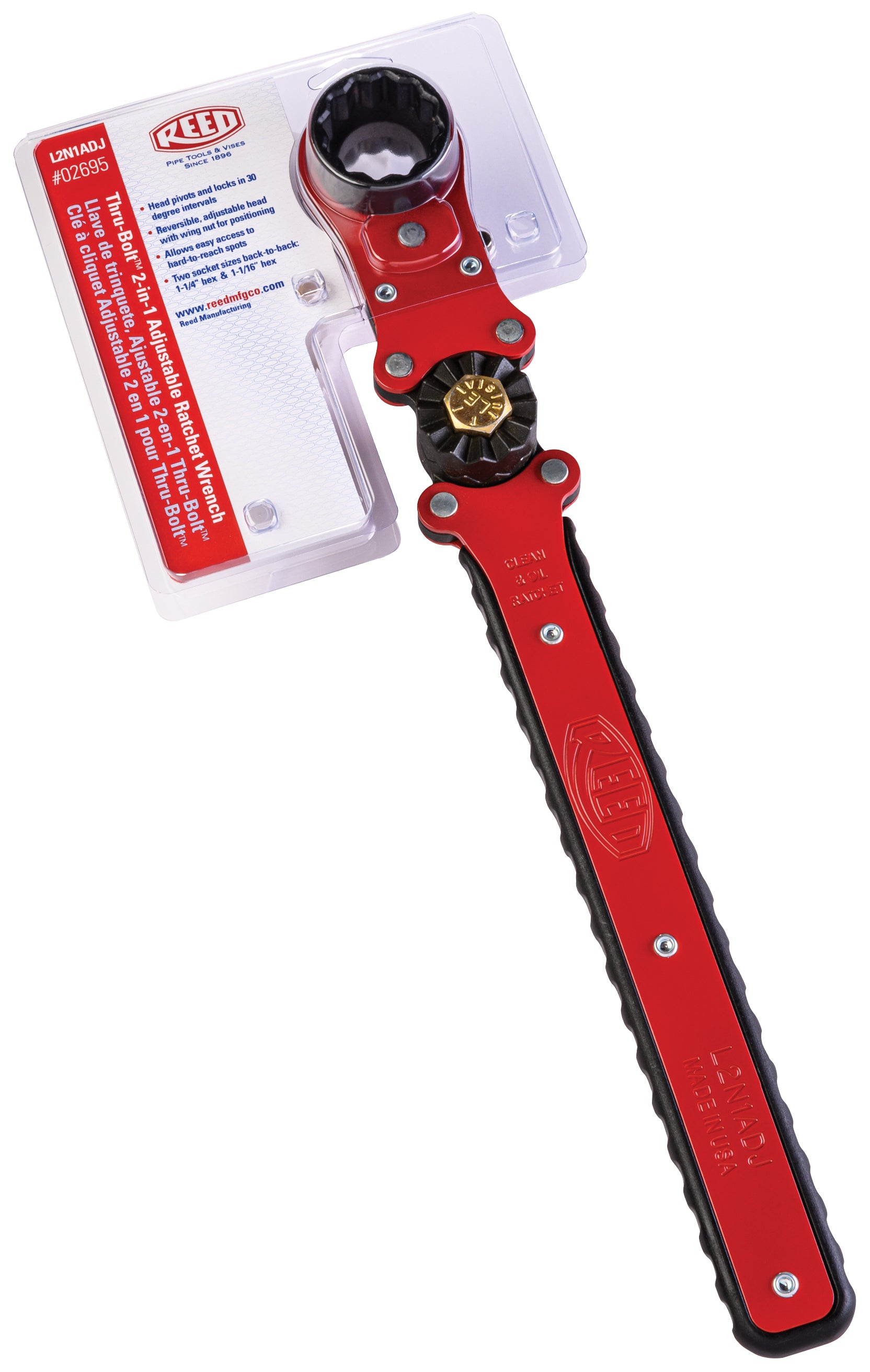 Reed Mfg. Co. 02695 - L2N1ADJ - Thru Bolt - 2 in 1 Dual