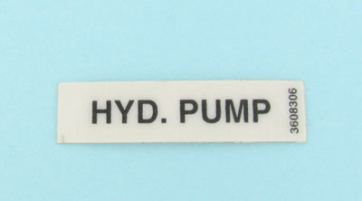 McElroy Part 3608306 - HYD PUMP LABEL for sale