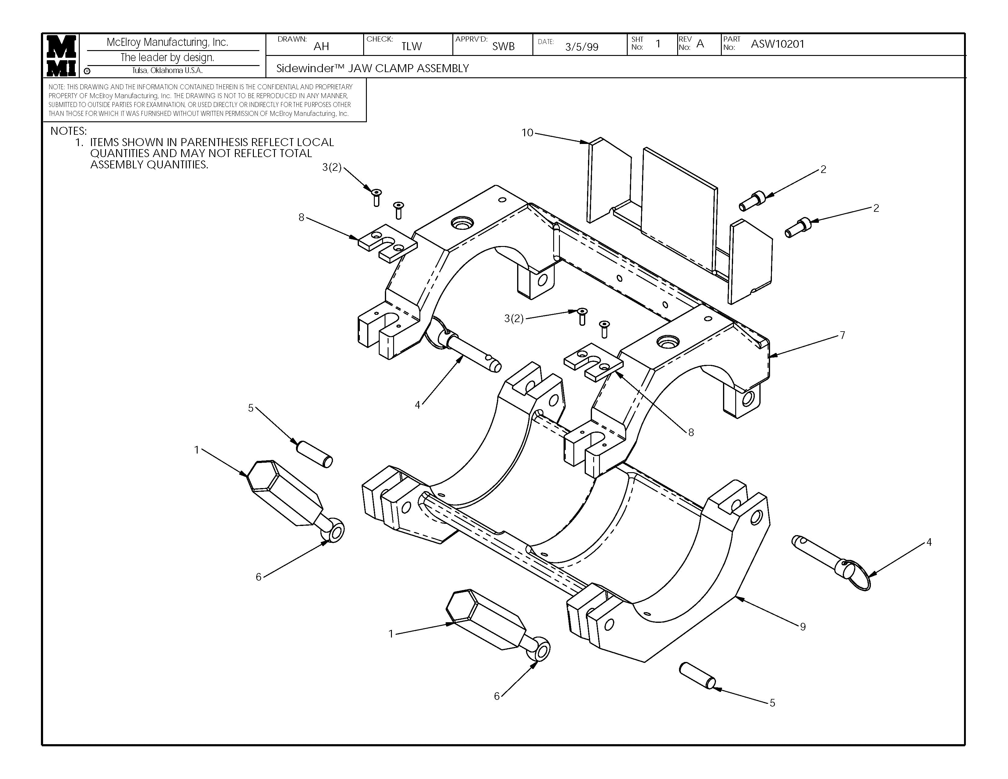 ASW10201 - Sw Jaw Clamp Assembly