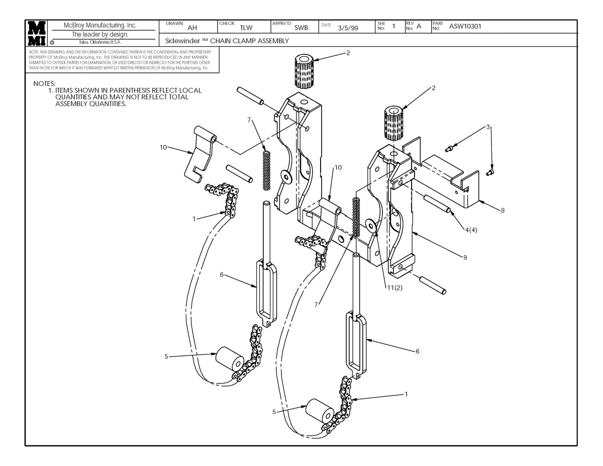 ASW10301 - Sw Chain Clamp Assembly