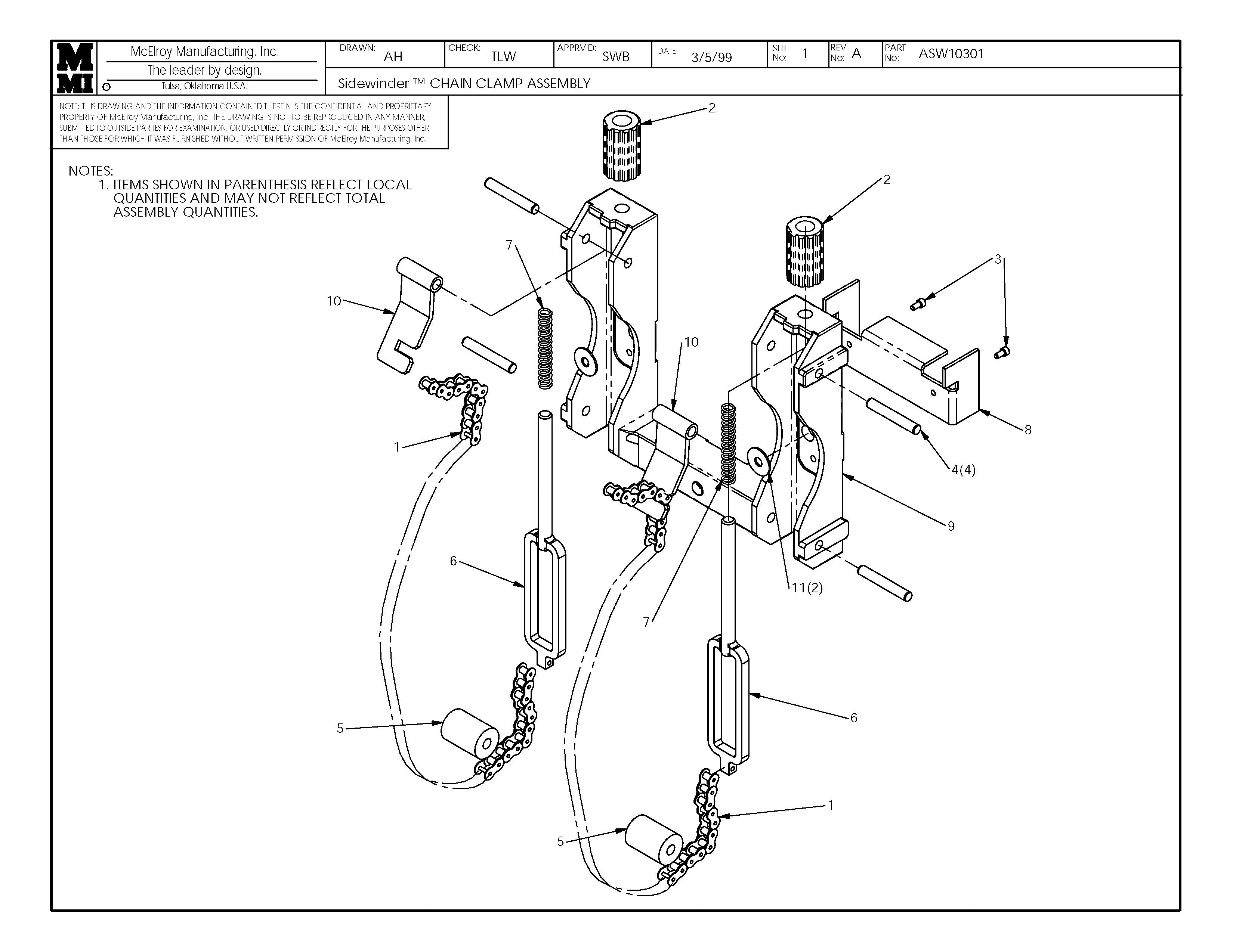ASW10301 - Sw Chain Clamp Assembly