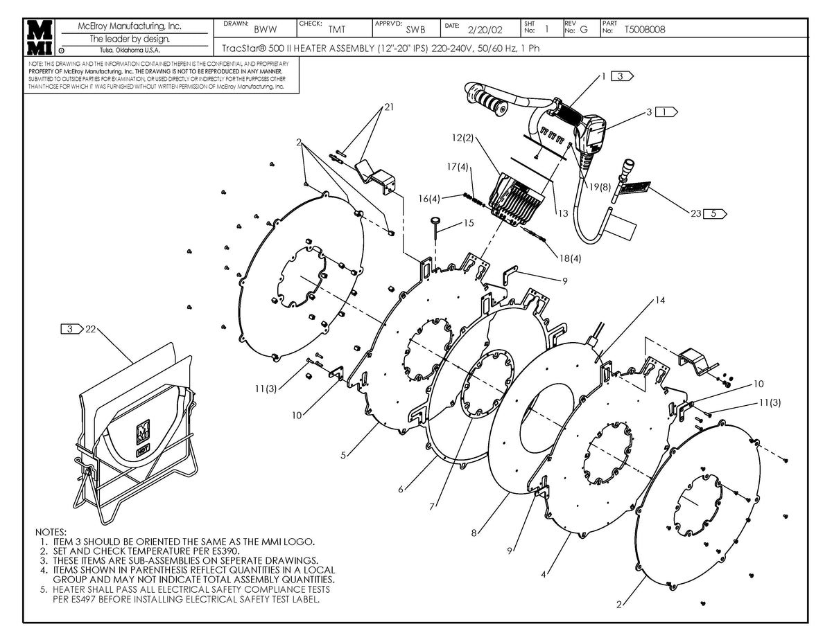 T5008008 - T500 II 12-20IPS 240,50/60 Heater