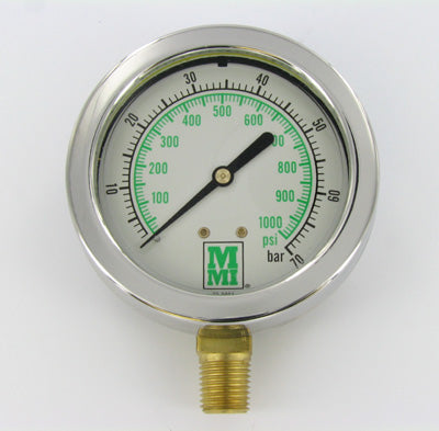MEE00006 - 1000Psi/Bar Pressure Gauge