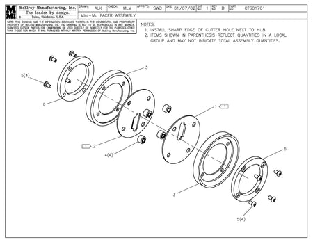 CTS01701 - Mnmc Facer Assembly