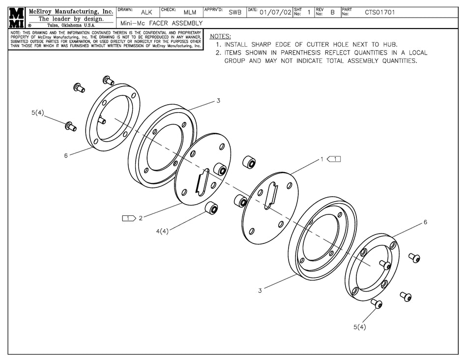 CTS01701 - Mnmc Facer Assembly