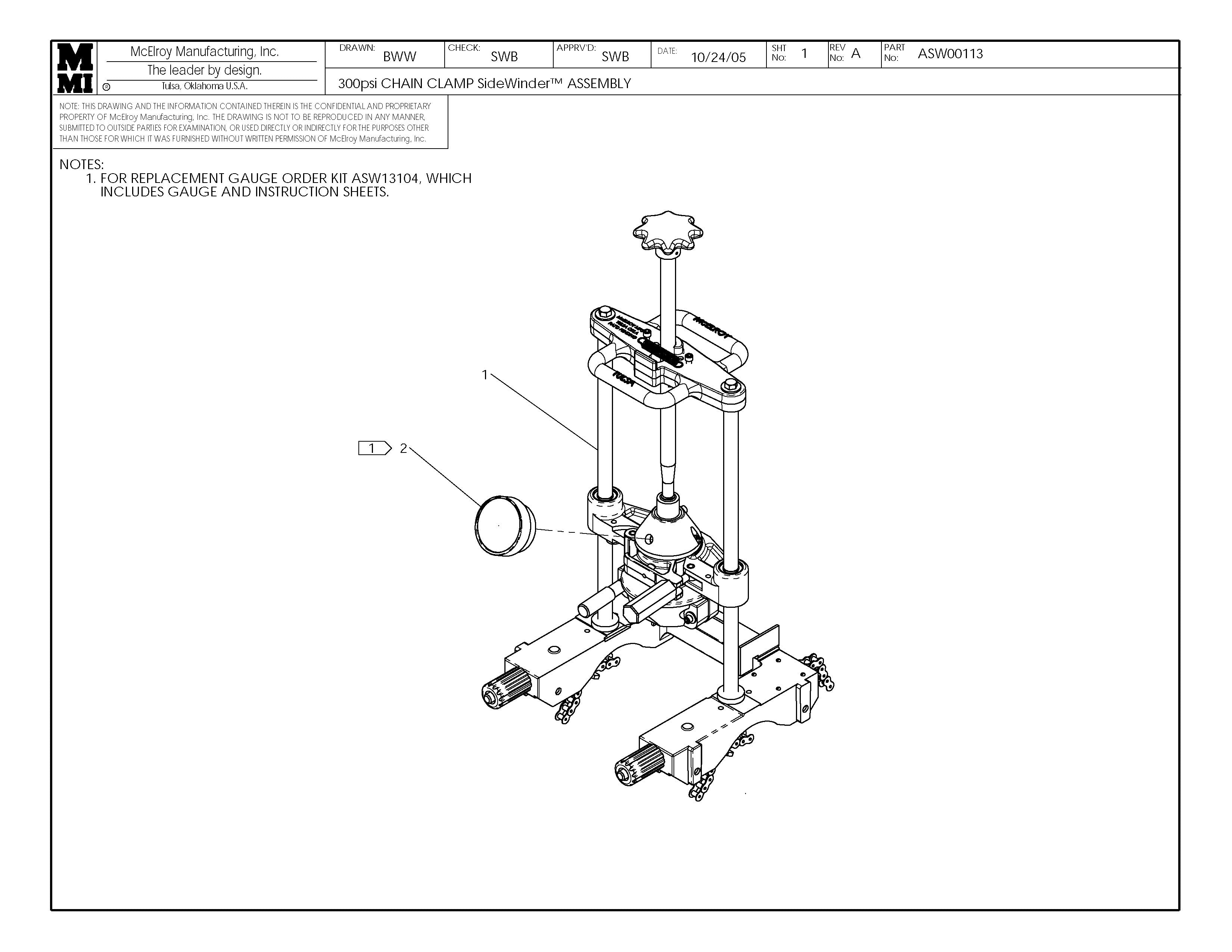 ASW00113 - 300Psi Chain Clamp Sw Assembly