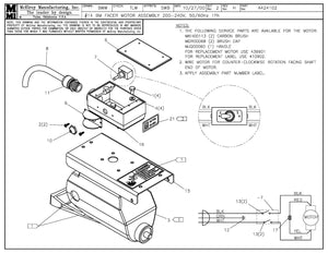 14 200-240,50/60 Facer Mtr Assembly