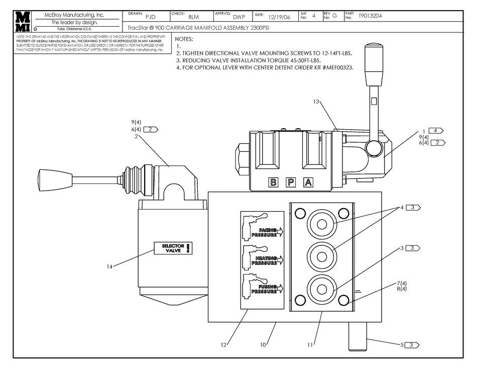 T9013204 - T900 Manifold Assembly 2300Psi