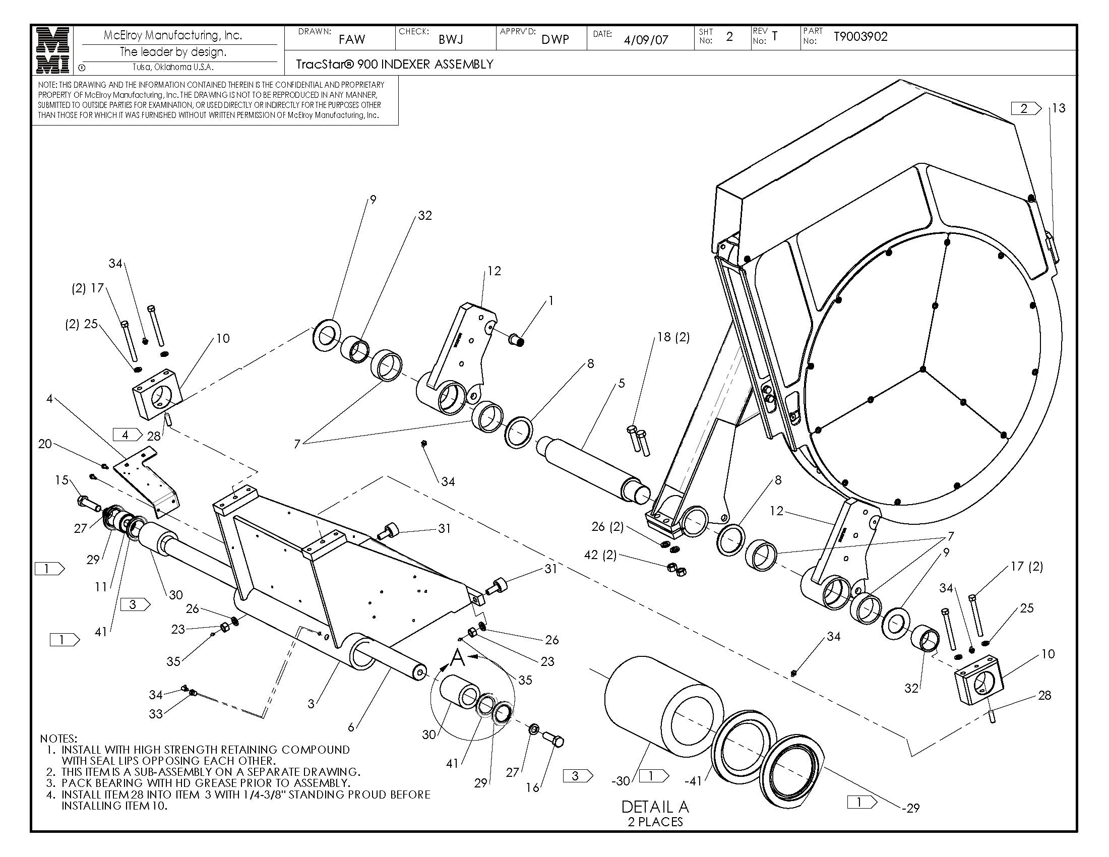 T9003902 - T900 Indexer Assembly