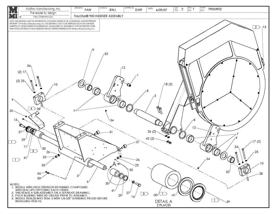 T9003902 - T900 Indexer Assembly