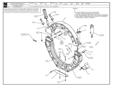 T9008802 - T900 Outer Movable Jaw Assembly