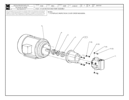 McElroy Part 3641701 - 24/36 MOTOR & PUMP ASSY for sale