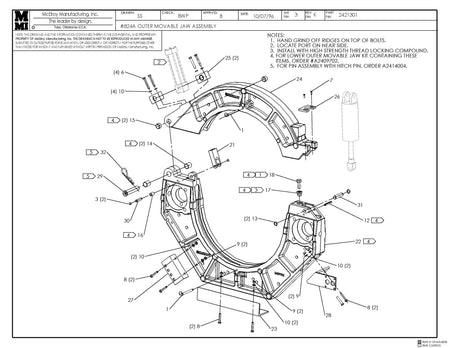 McElroy Part 2421301 - 24 OUTER MOVABLE JAW ASSY for sale