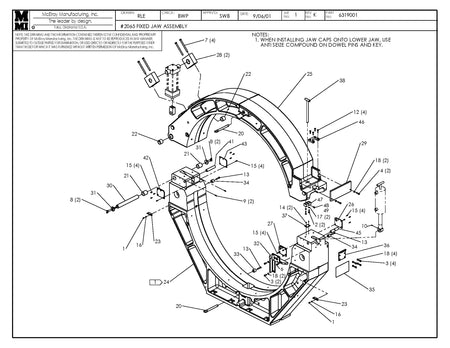 McElroy Part 6319001 - 65 FIXED JAW ASSY for sale