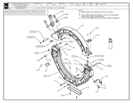 McElroy Part 3601902 - 36 INNER MOVABLE JAW ASSY for sale