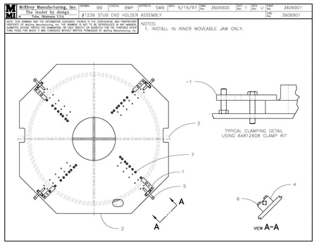 McElroy Part 3606901 - 36 STUB END HOLDER ASSY for sale