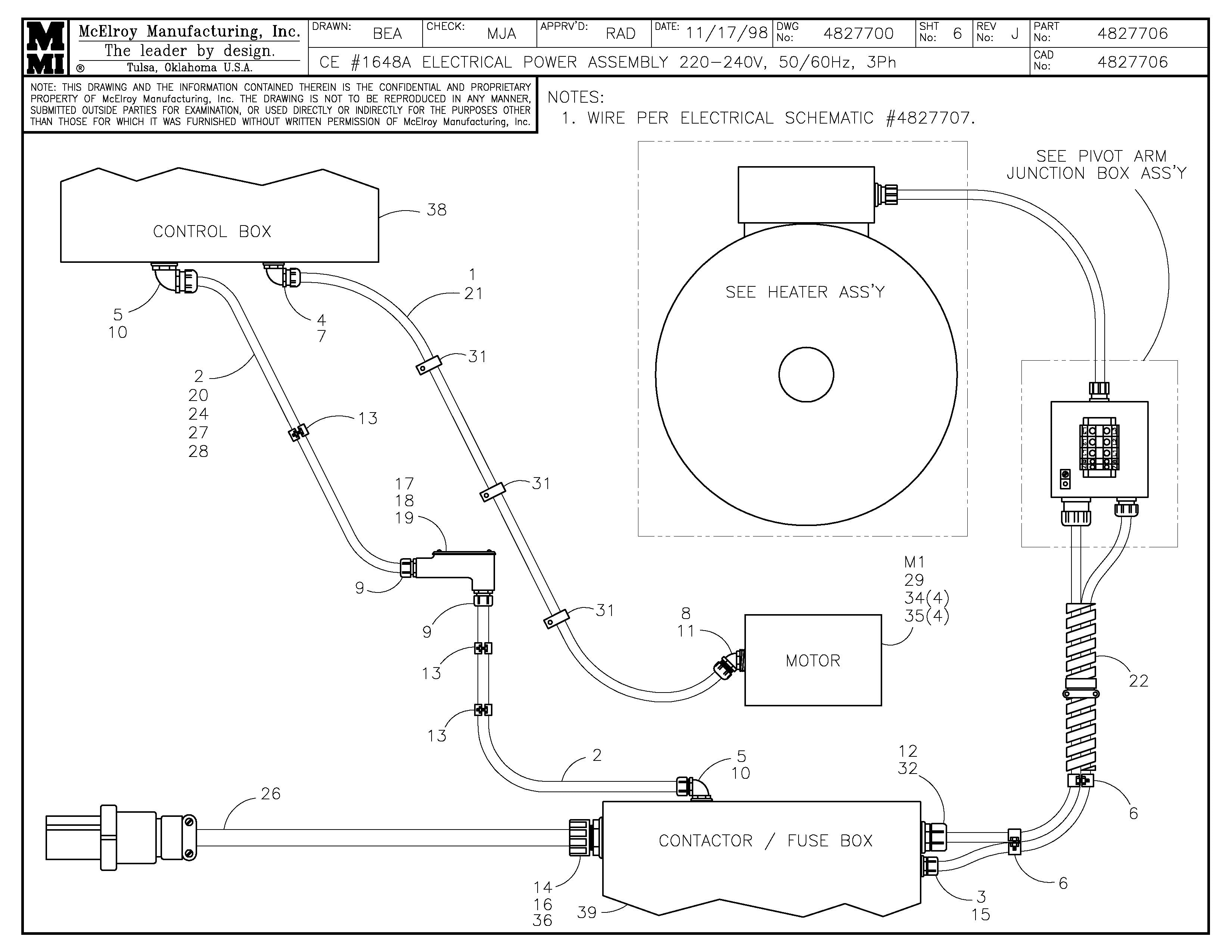 McElroy Part 4827706 - CE 48 220-240,50/60ELPOWER ASY for sale