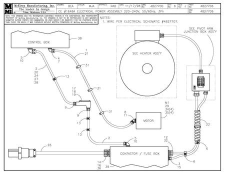 McElroy Part 4827706 - CE 48 220-240,50/60ELPOWER ASY for sale
