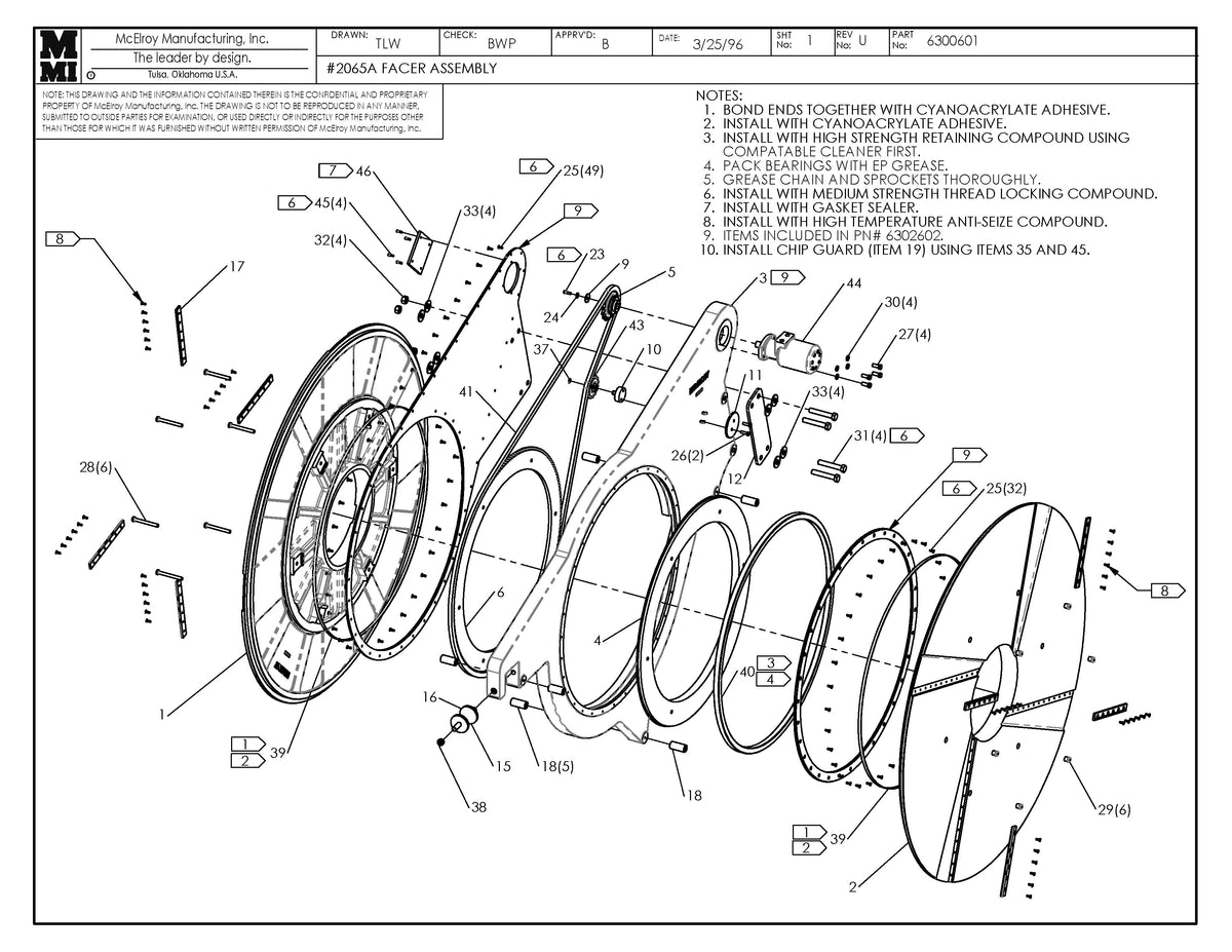McElroy Part 6300601 - 65 FCR ASSY for sale