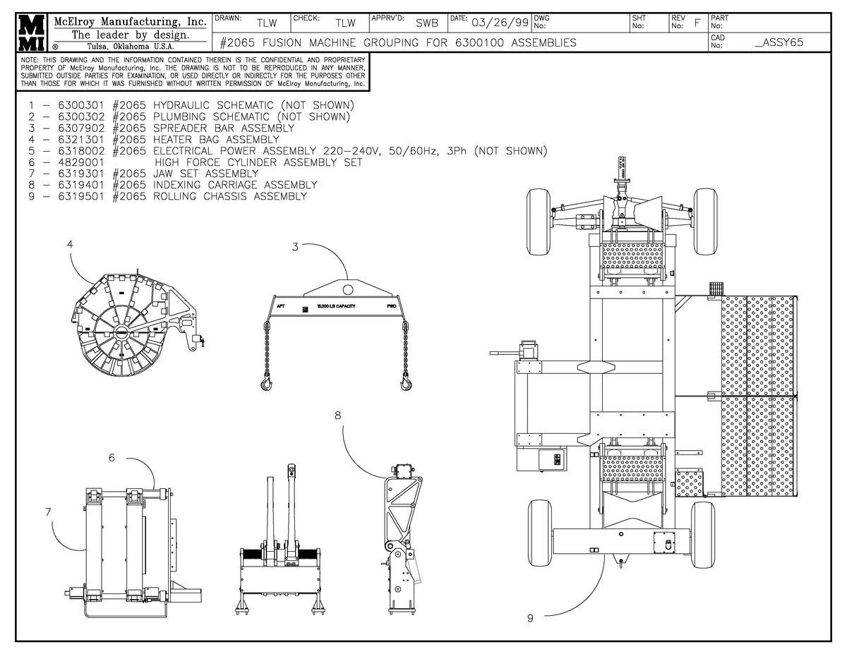 McElroy Part 6300102 - 65 HF 220-240,50/60,3 F/M for sale