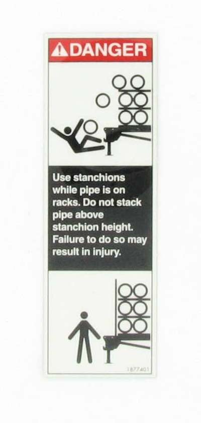 McElroy Part 1877401 - POLYHORSE STANCHN DANGER LABEL for sale