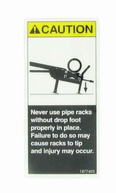 McElroy Part 1877403 - POLYHORSE CAUTION LABEL for sale