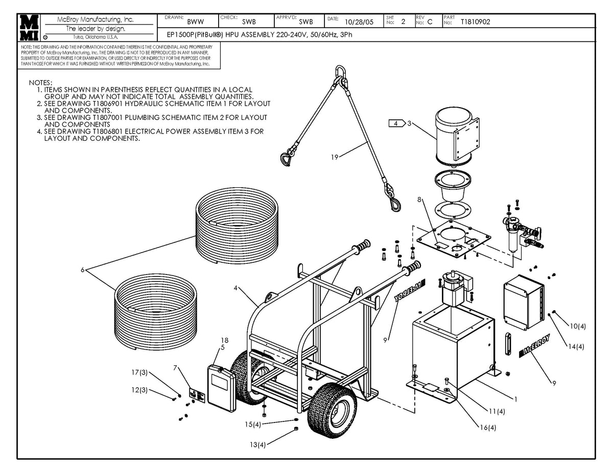 T1810902 - 220-240,50/60,3 Pitbul Hpu Assembly