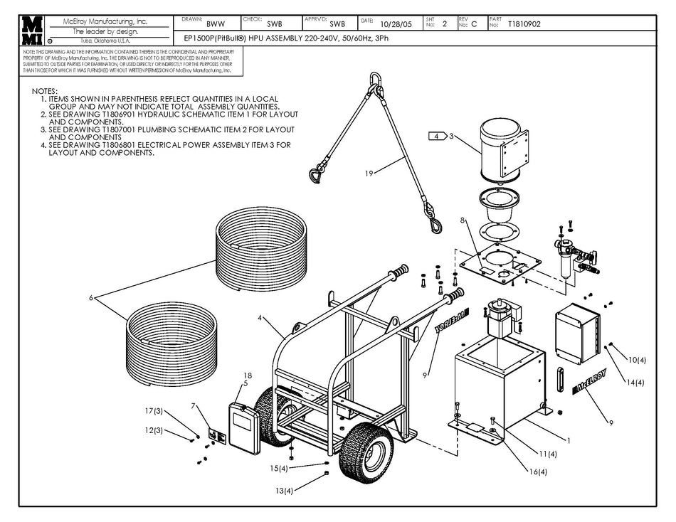 T1810902 - 220-240,50/60,3 Pitbul Hpu Assembly