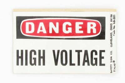 MJQ00158 - Danger High Voltage Sticker