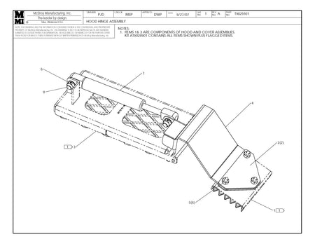 T9029101 - Hood Hinge Assembly