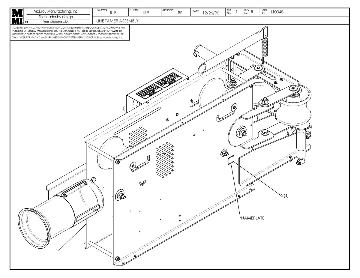 LT0048 - Lt Assembly 4-6" Rrlr W/O Trlr&Hpu