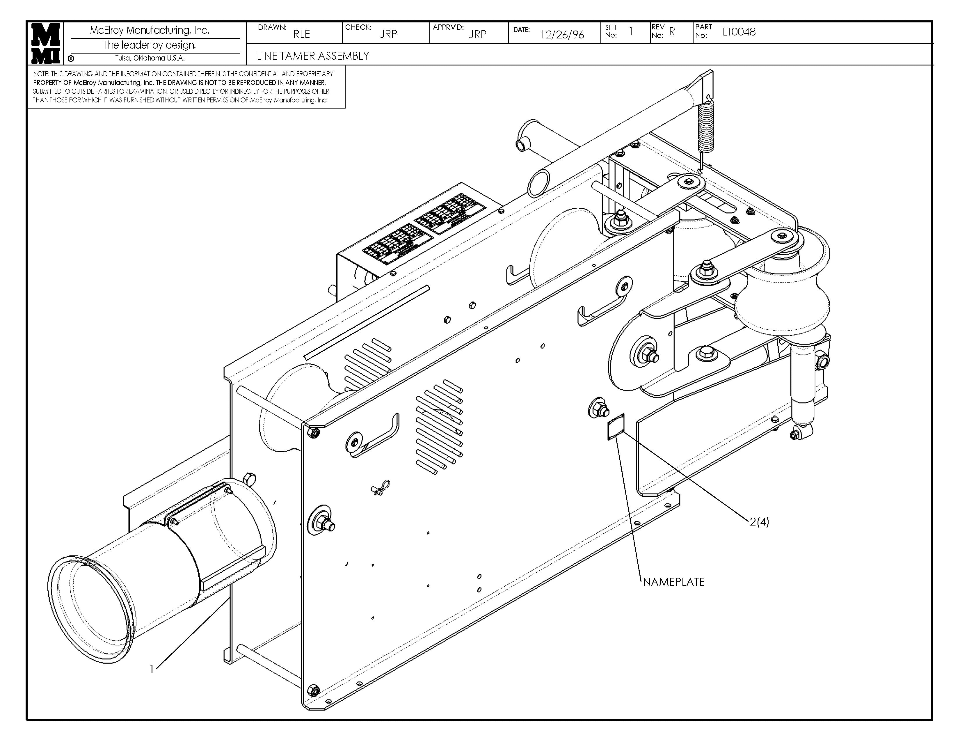 LT0048 - Lt Assembly 4-6" Rrlr W/O Trlr&Hpu