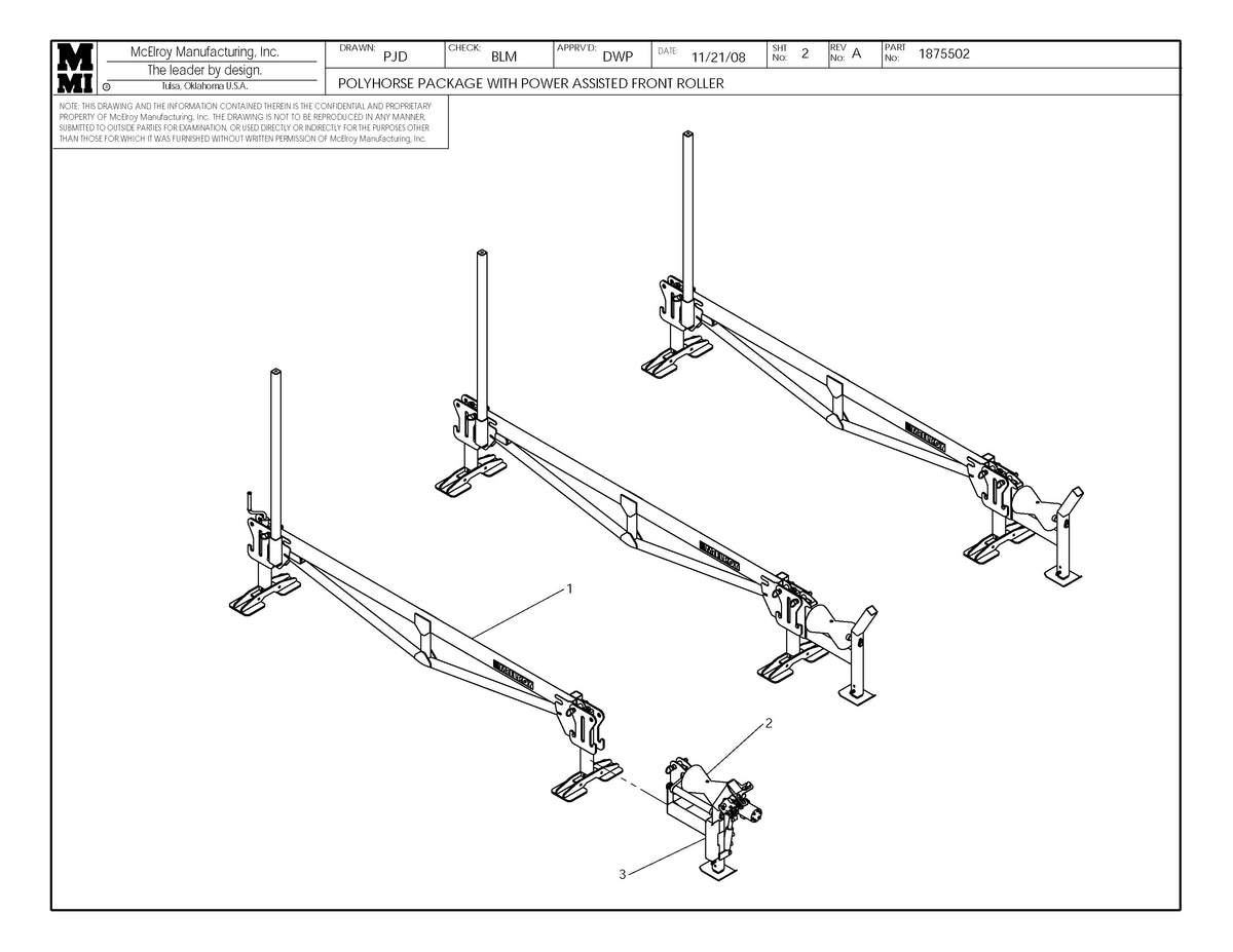 McElroy Part 1875502 - POLYHORSE PKG W/ PWR AST RLR for sale