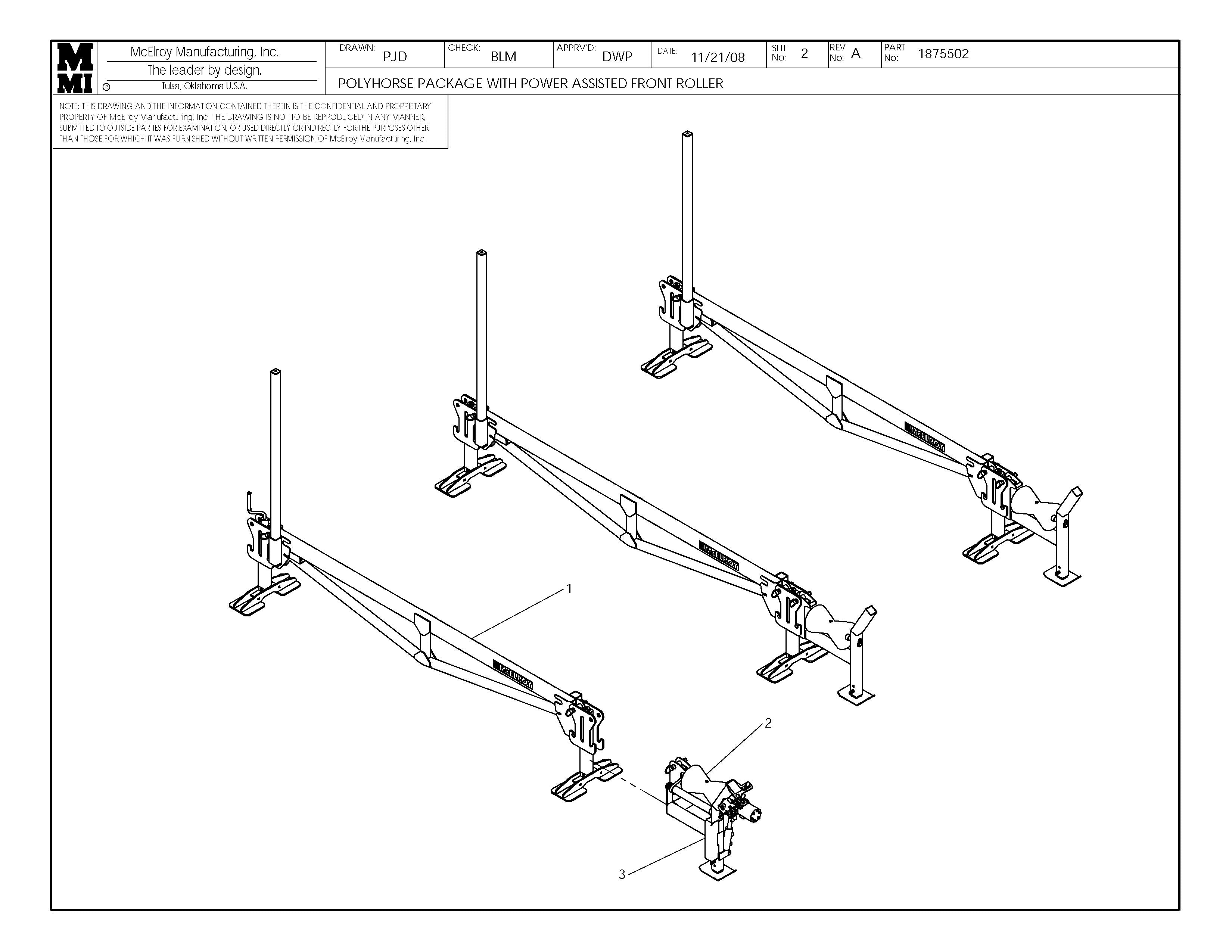 McElroy Part 1875502 - POLYHORSE PKG W/ PWR AST RLR for sale