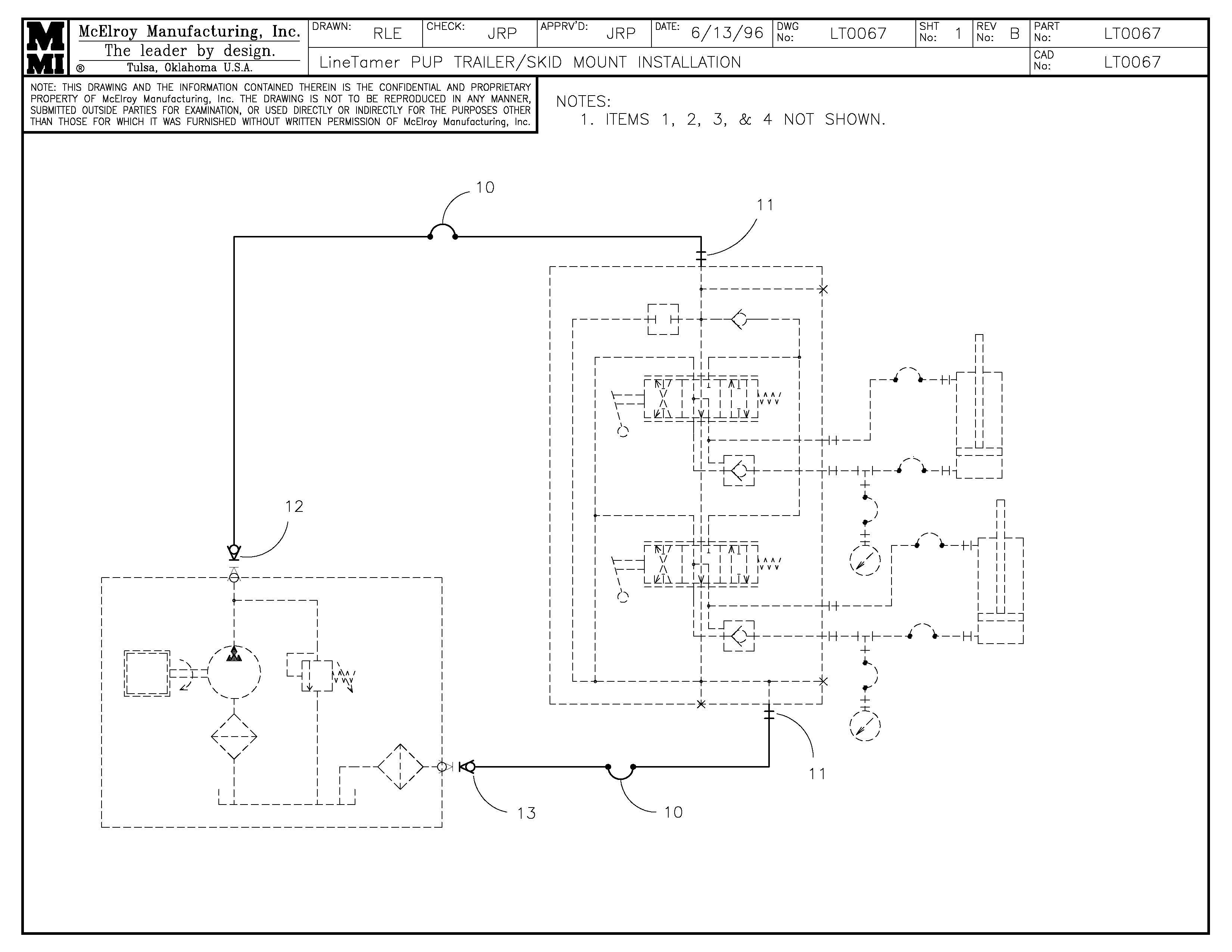 LT0067 - Pup Trlr /Skid Mnt Hydraulic Instl