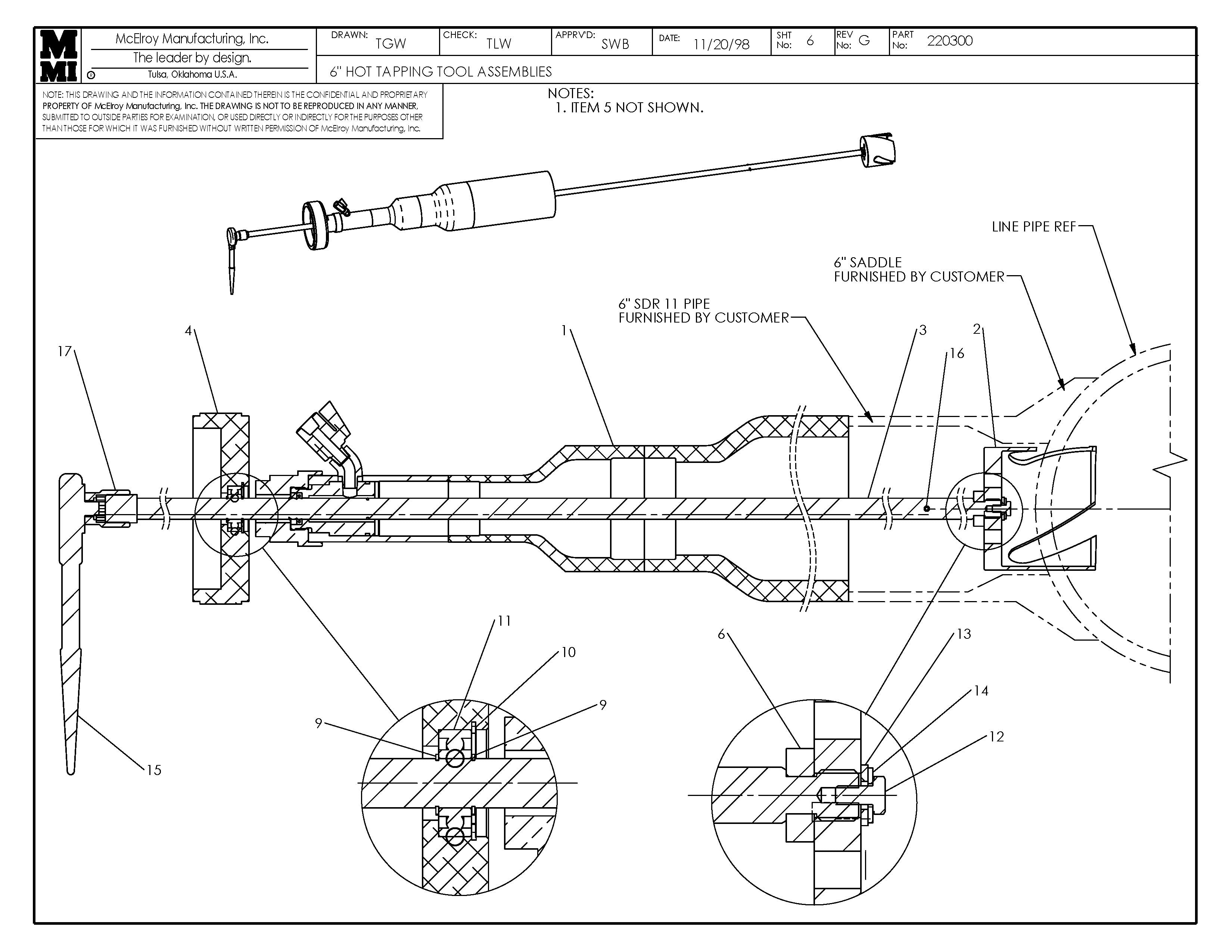 McElroy Part 220302 - 6IPS MD 2406/2708 HTT ASSY for sale