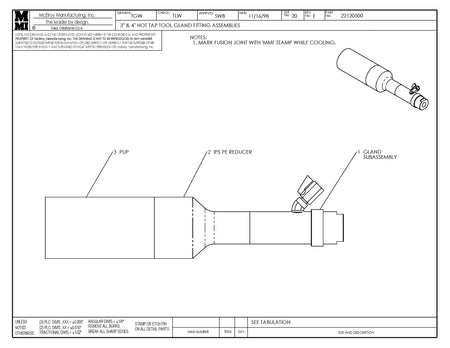 McElroy Part 22120506 - 4IPS MD 2406/2708 GLND FTG ASY for sale