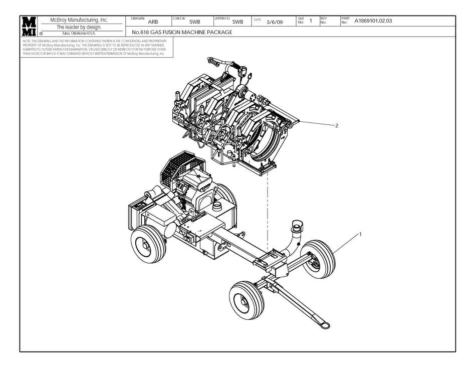 A1869102 - 18 Mf Gas Fusion Machine Package