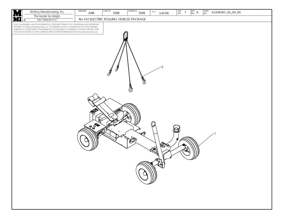 12 240V,1Ph Rolling Vhcl Package