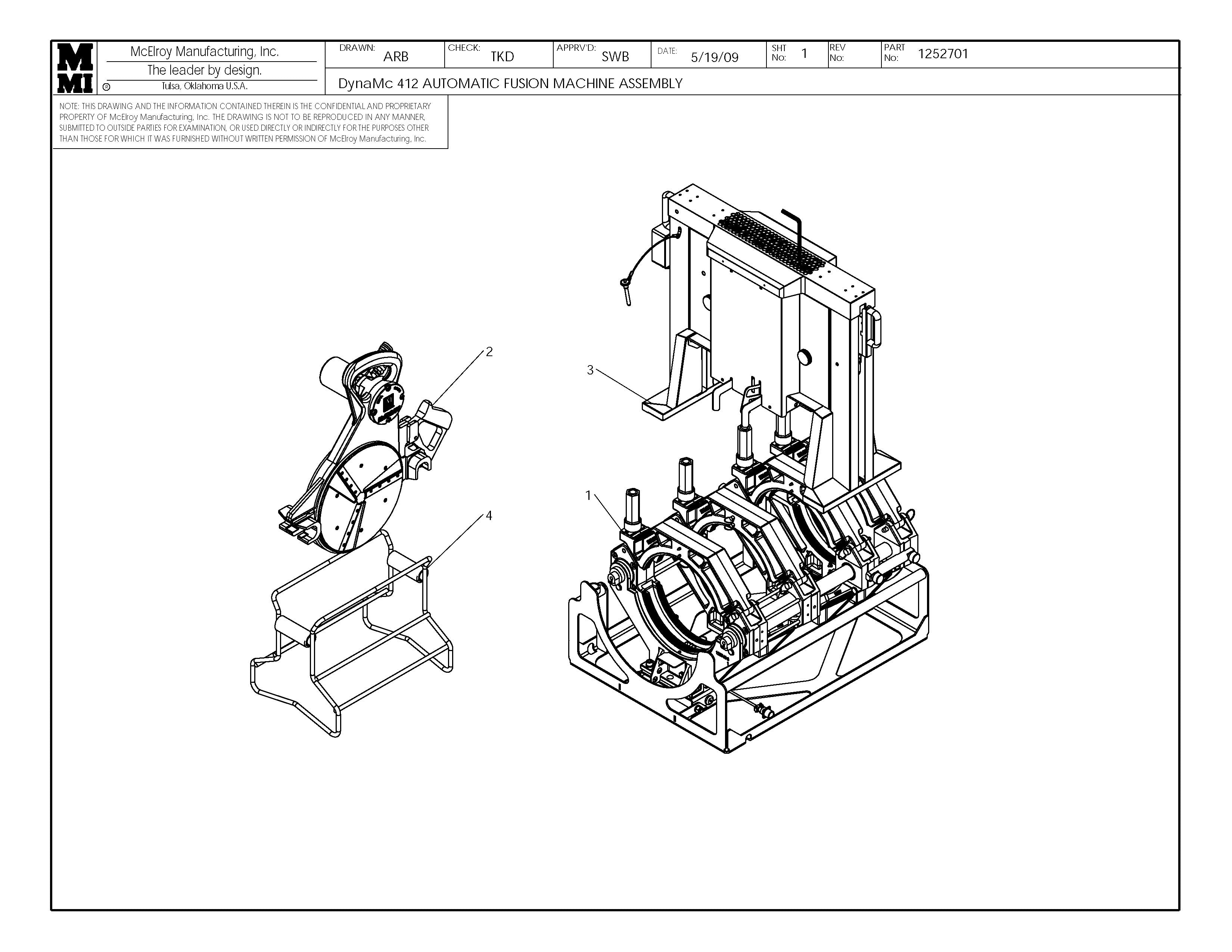 McElroy Part 1252701 - DM412AUTO 110-120,50/60 FM ASY for sale