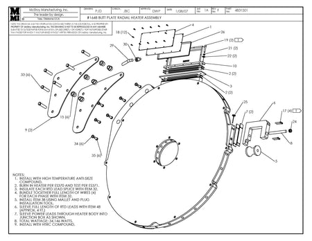 McElroy Part 4831501 - 48 RADIAL HEATER ASSY for sale