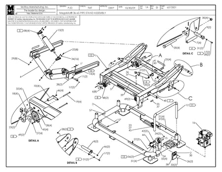McElroy Part 6513501 - MMC 36-65 GAS PIPE STAND ASSY for sale