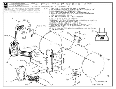 26/180 Bp 100-120V Heater Assembly