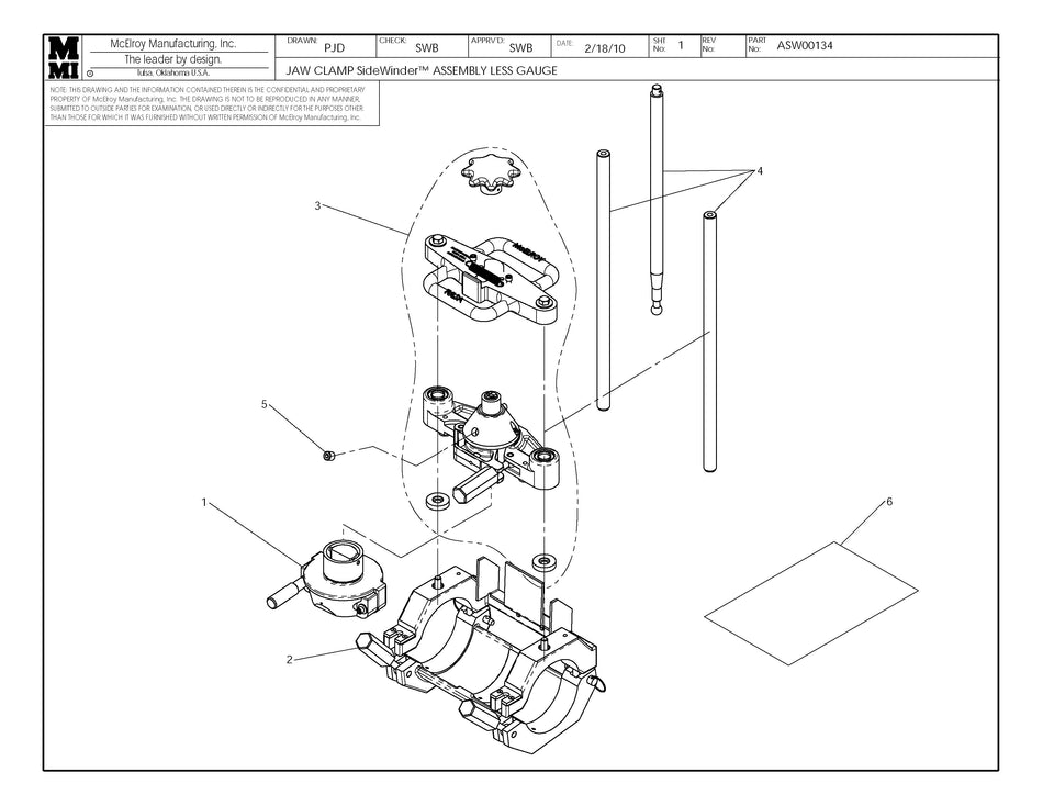 ASW00134 - Jaw Clamp Sw Assembly Less Gauge