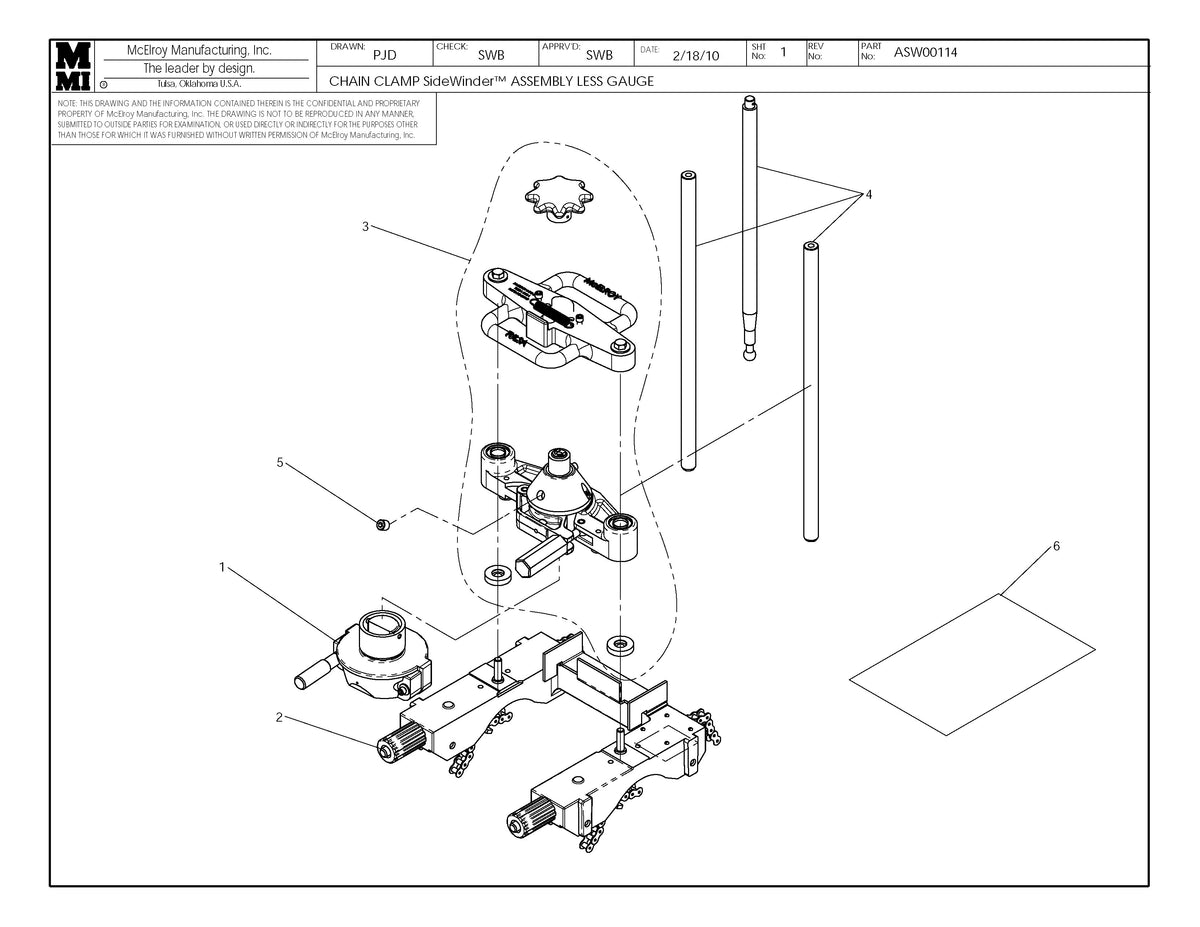 ASW00114 - Chain Clamp Sw Assembly Less Gauge