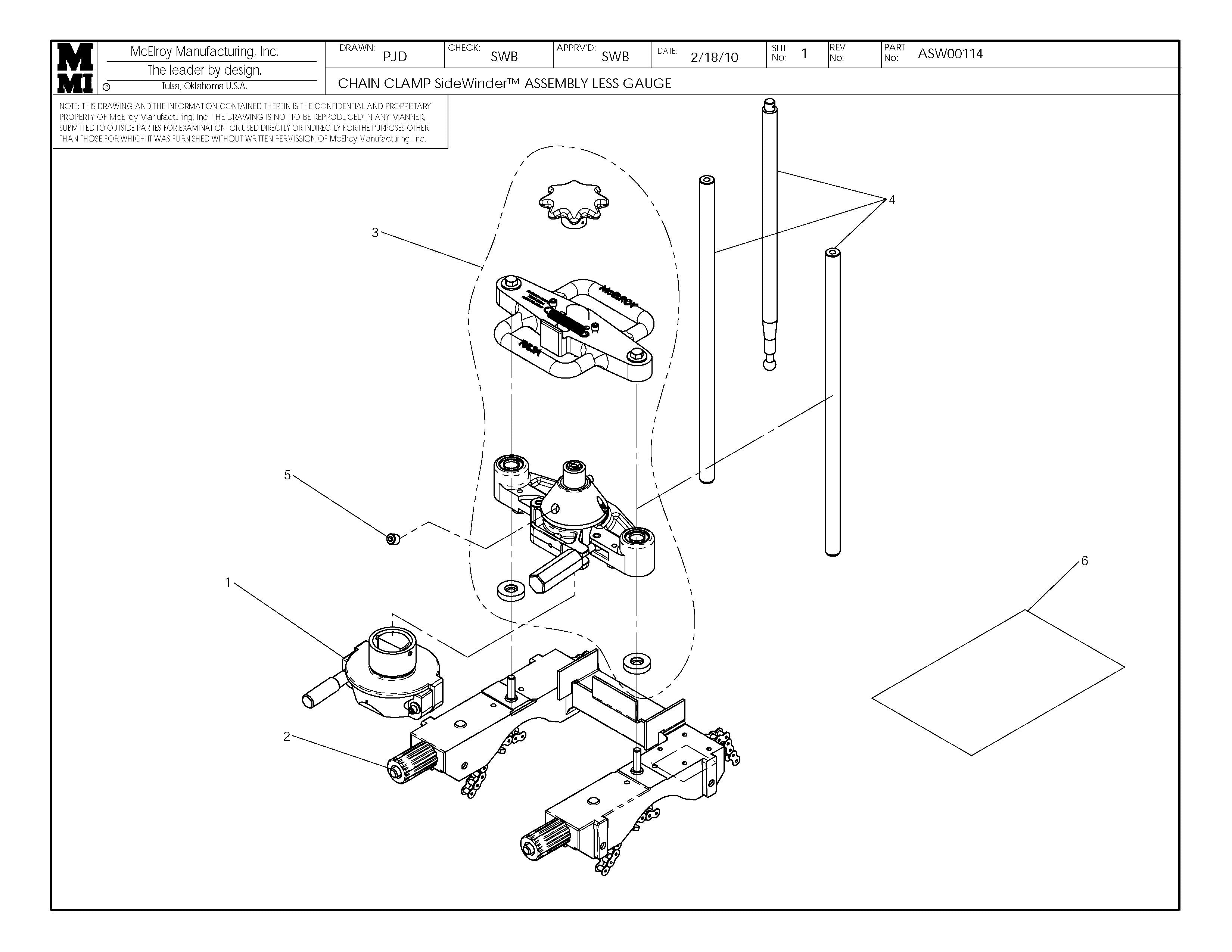 ASW00114 - Chain Clamp Sw Assembly Less Gauge