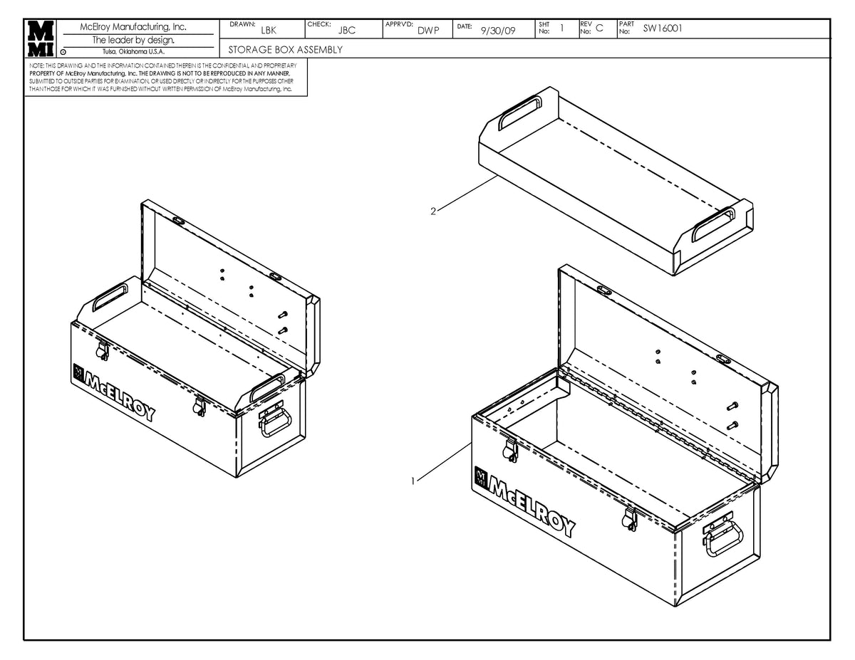 SW16001 - Storage Box Assembly